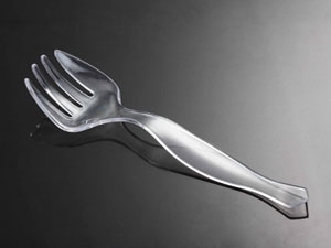 clear plastic serving fork